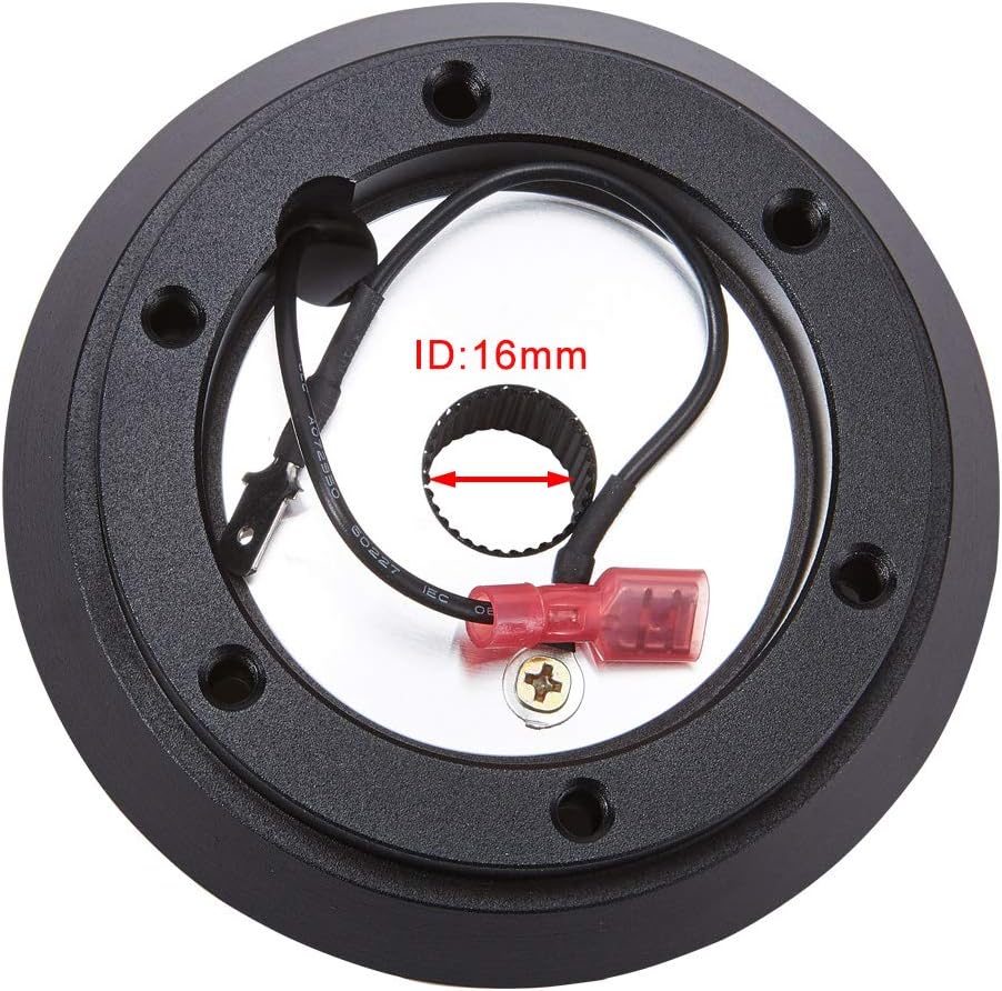 Black Aluminum Steering Wheel Hub Adapter Quick Release Boss Kit C4693