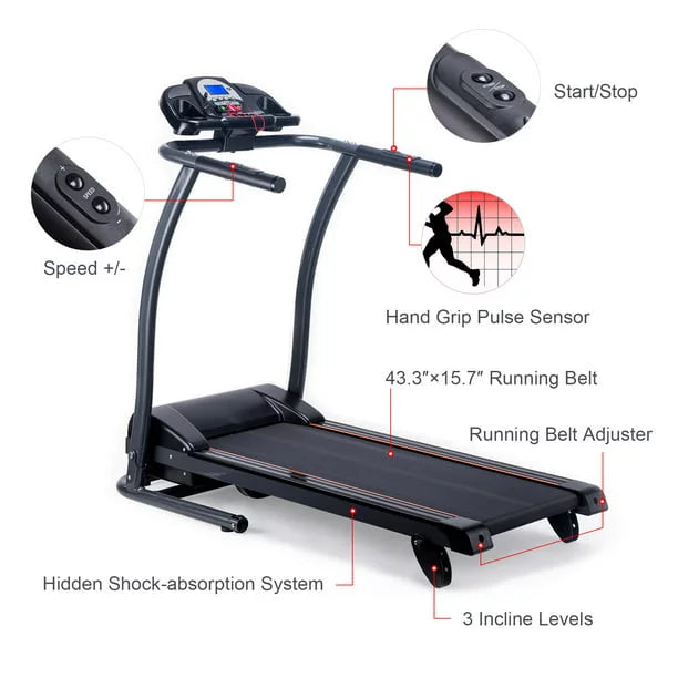 Foldable Incline Motorized Treadmill X593179
