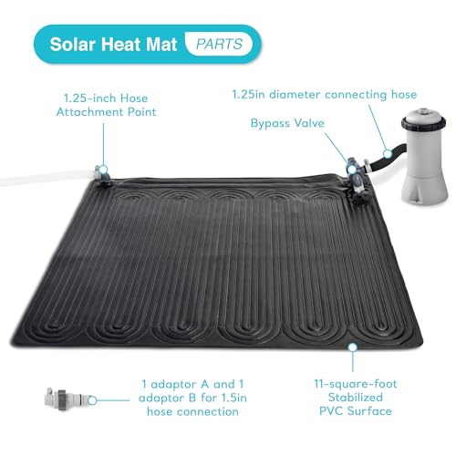 47 Inch Solar Pool Water Heater Mat with Hose Attachment W2195