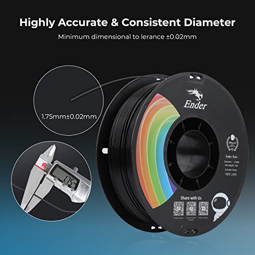 1.75mm Rainbow PLA+ 3D Printer Filament 1kg Spool V2311