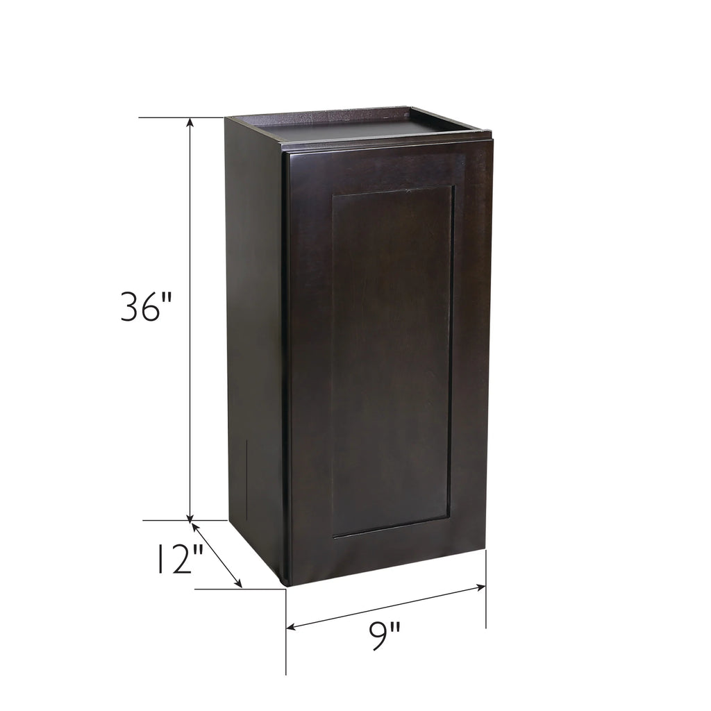 Espresso Shaker Wall Kitchen Cabinet 9x36x12 in. N925
