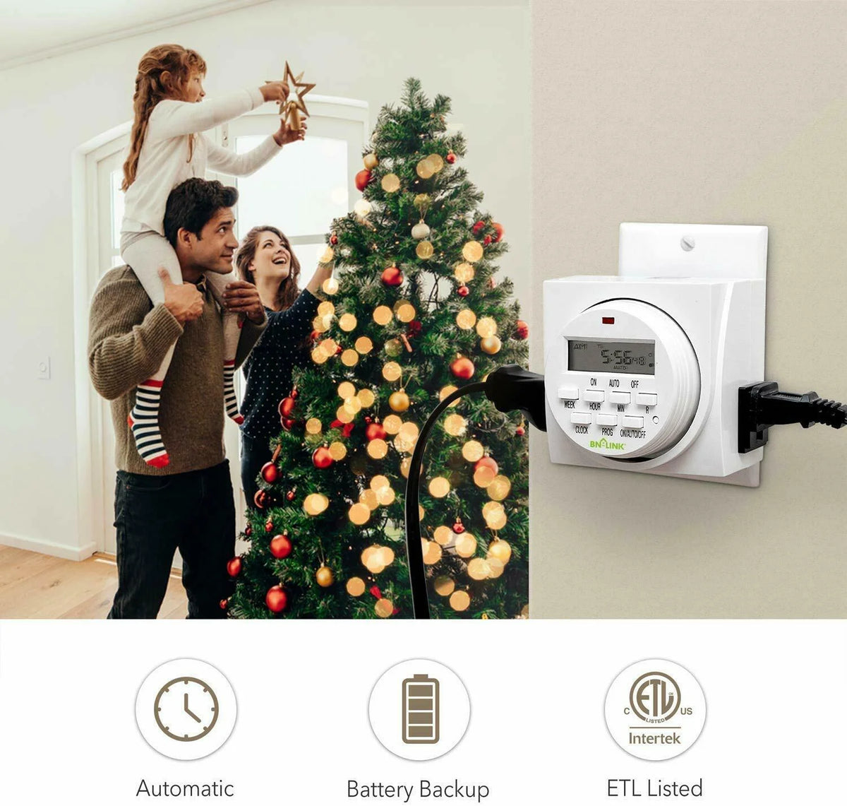 7 Day Digital Programmable Dual Outlet Timer F429555