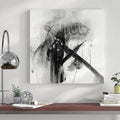 White Abstract Watercolor Painting Print on Wrapped Canvas D769709