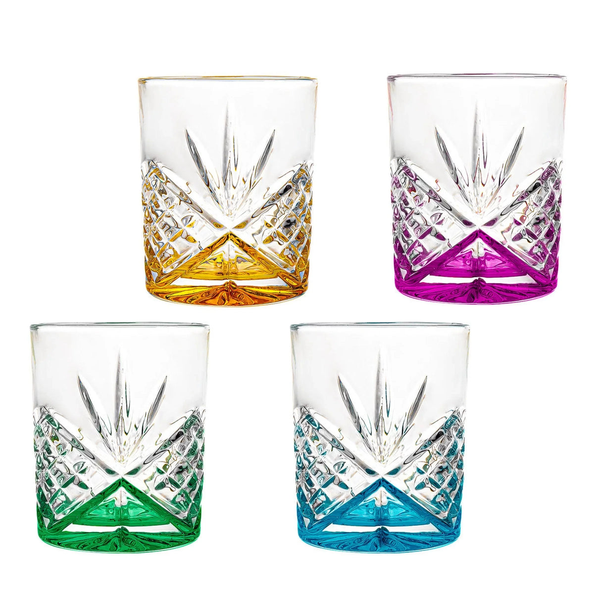 Rainbow Whiskey Glass Set of 4 Z8576