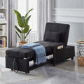 Recliner Chair Bed with Black Linen Fabric C7777