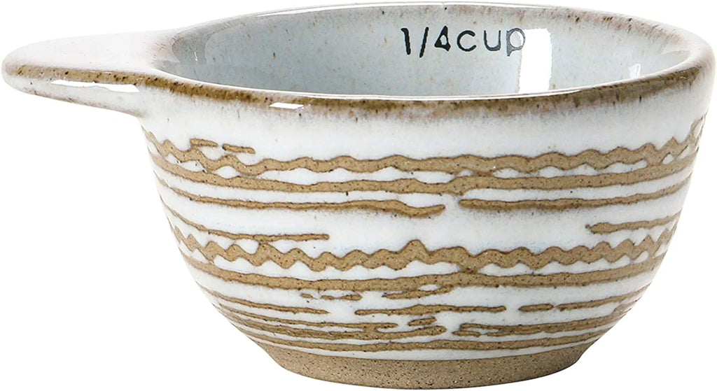 White Stoneware Measuring Cups, Set of 4 L63732