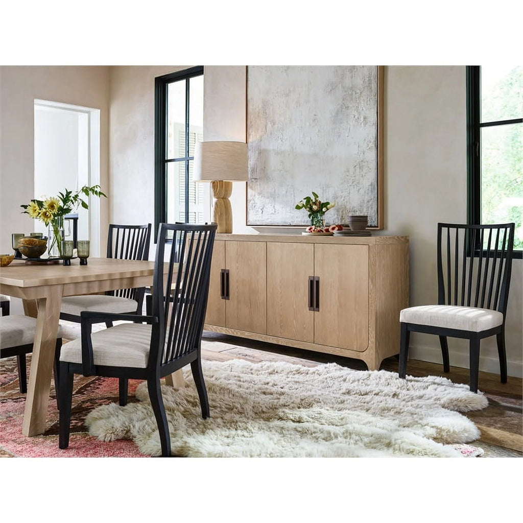Modern Farmhouse Credenza in Natural Oak Wood W157831