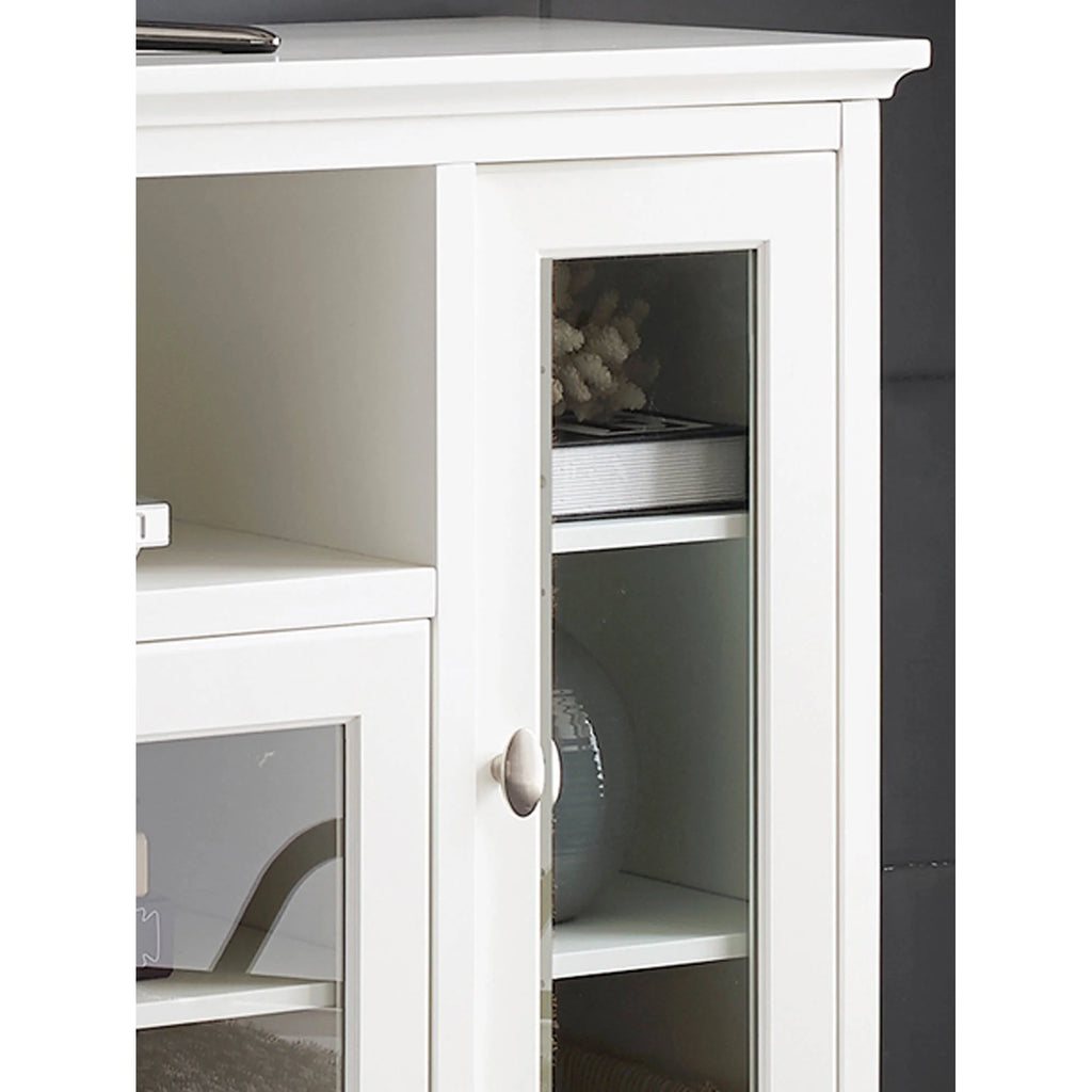 White Wood Media Storage TV Stand Console Z5302