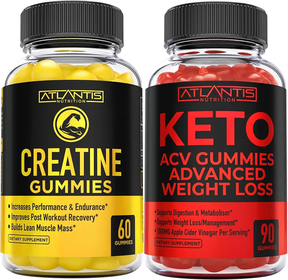 Creatine 2-Pack 120 Gummies + Keto Apple Cider Vinegar 90 Gummies V143181
