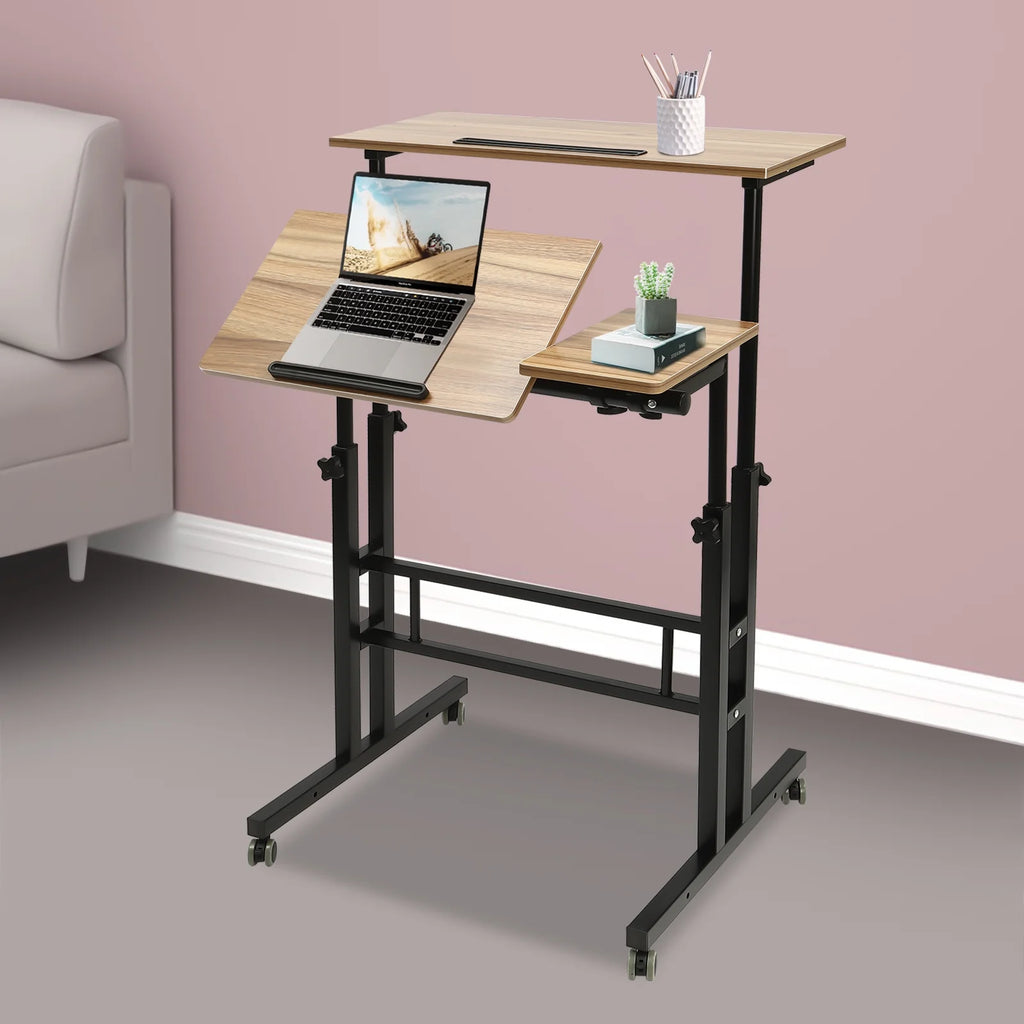 Mobile Stand Up Desk with Wheels L14807