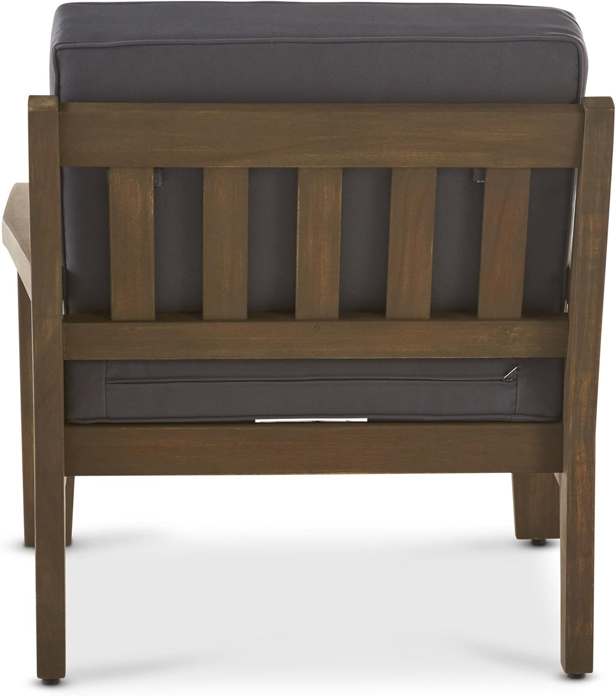Acacia Wood Club Chairs, Gray, 2-Pcs Set N54225