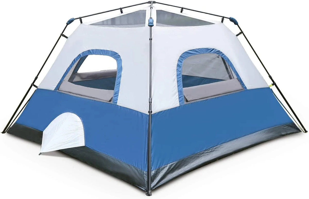 6 Person Waterproof Pop Up Camping Tent with Top Rainfly S549