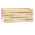 Large Format File Cabinet, Five Drawers, Stackable, Maple E359378