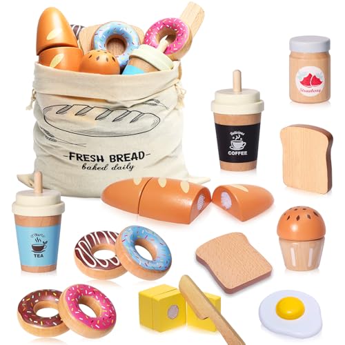 Wooden Bakery Playset with Storage Bag P13423