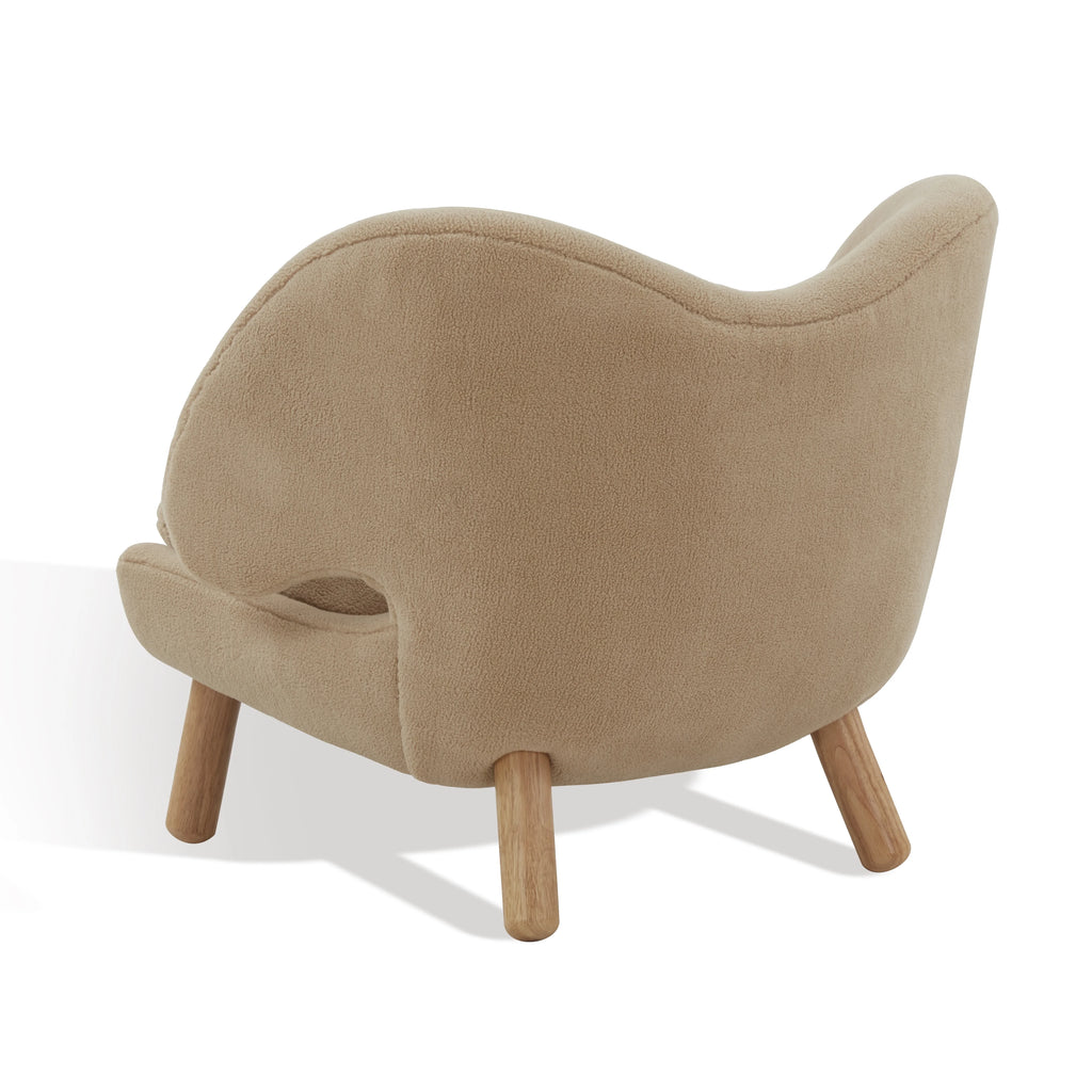 Tan Faux Lamb Wool Accent Chair D887