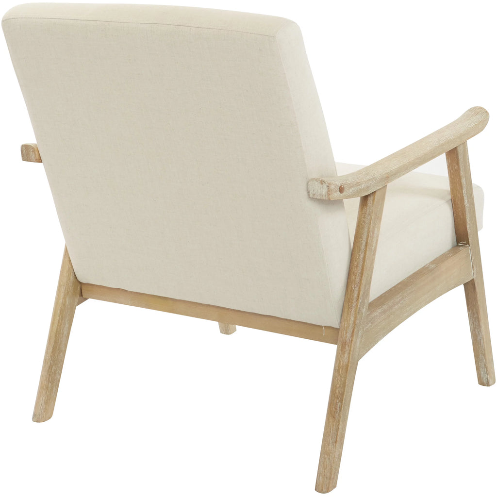 Linen Fabric Chair with Brushed Finished Frame Q93197