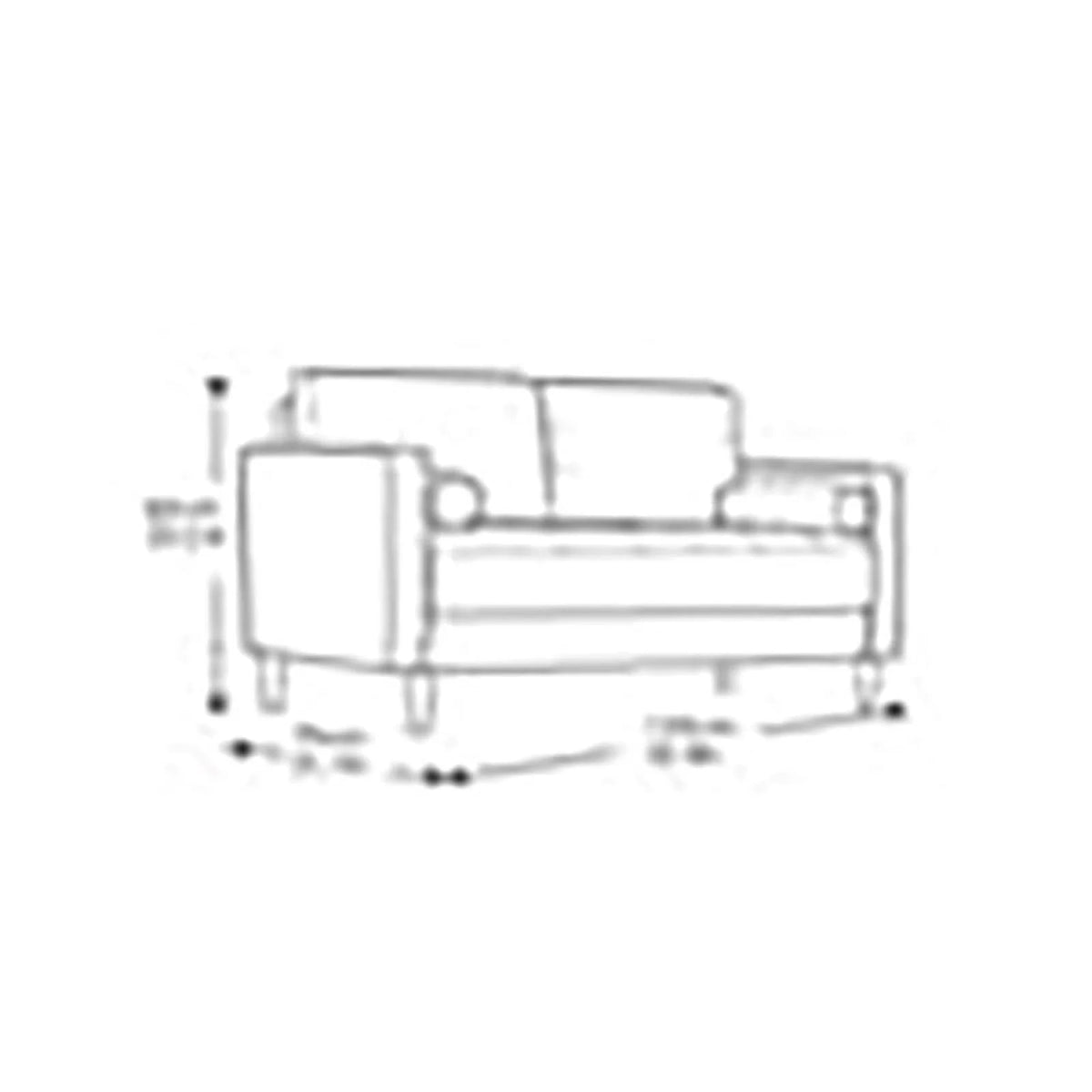 Navy Blue Fabric Loveseat I6290