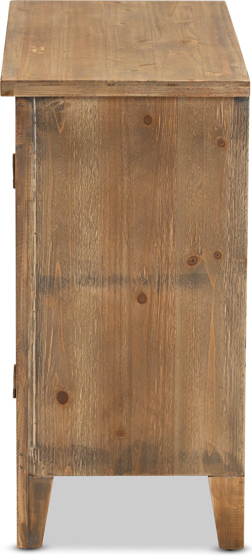 2-Door Wood Accent Storage Cabinet Medium Oak I763