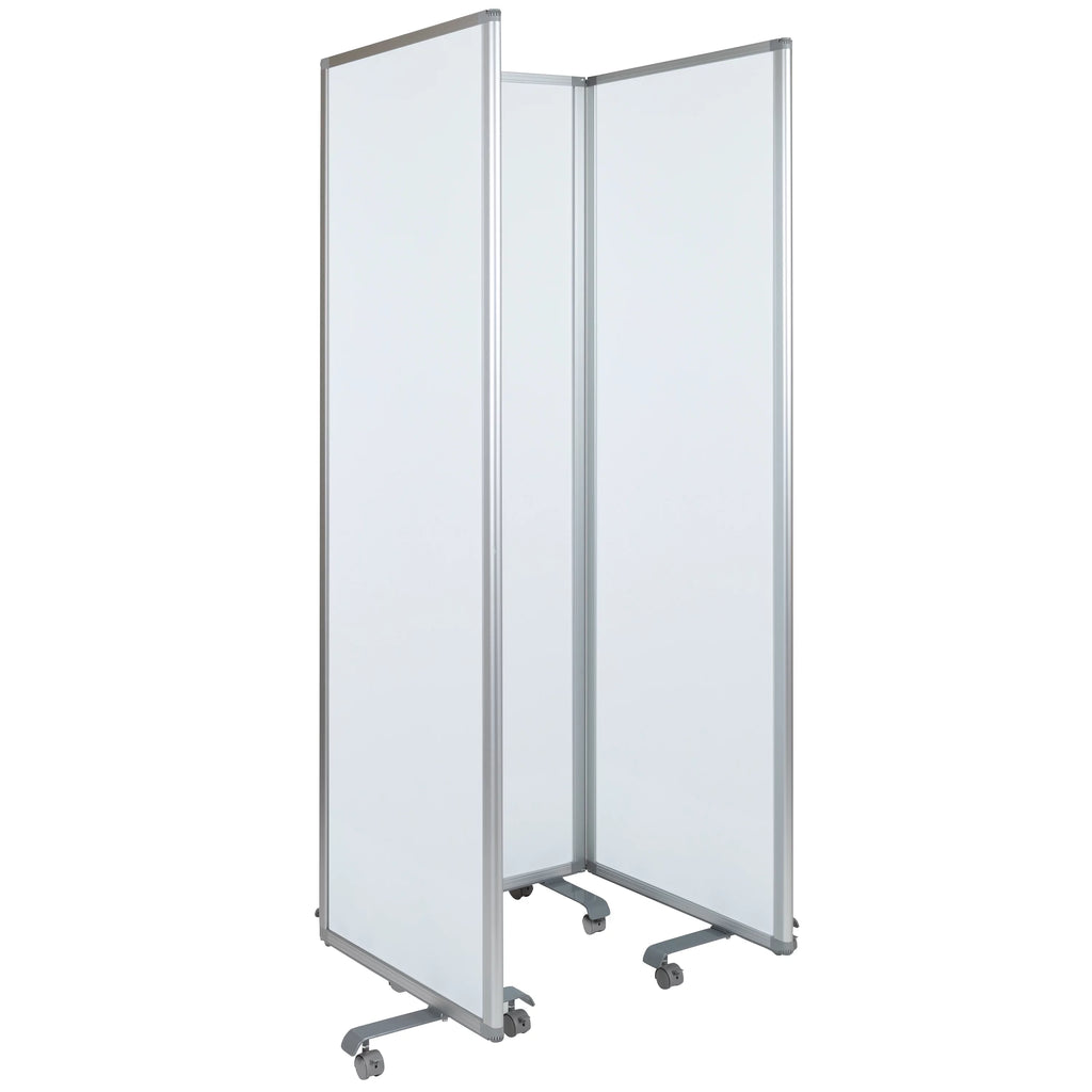 Mobile Magnetic Whiteboard Partition with Lockable Casters R491