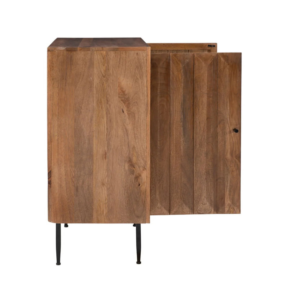 Brown Wood Cabinet with 2 Shelves Z2333