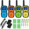 Rechargeable 4 Pack 2 Way Radio Walkie Talkies with 2 USB Chargers 12000mAh Battery Q648036