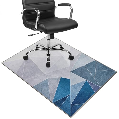 Black Blue 36"x48" Desk Chair Mat R648