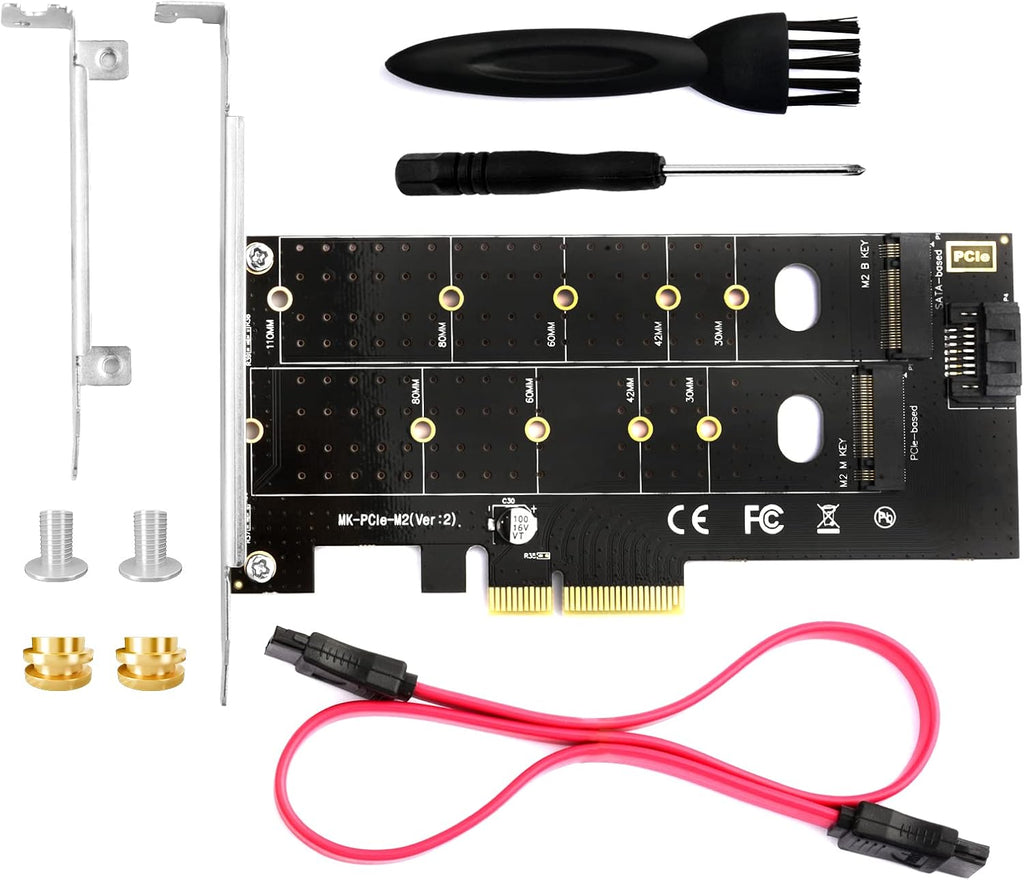 M Key M.2 NVMe SSD to PCIe 3.0 x4 Adapter Card with Low Profile Bracket I60671