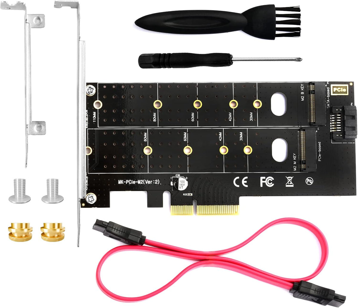 M Key M.2 NVMe SSD to PCIe 3.0 x4 Adapter Card with Low Profile Bracket I60671