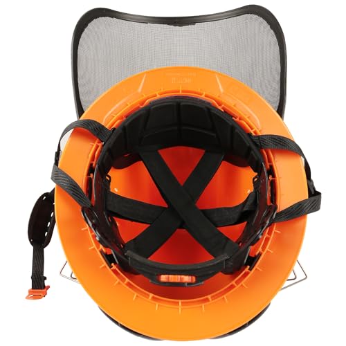 Chainsaw Helmet Full Brim Arborist Helmet Forestry Safety Hard Hat Kit With Face Shield Hearing Protection Ear Muffs Liner 5 IN 1 E445665