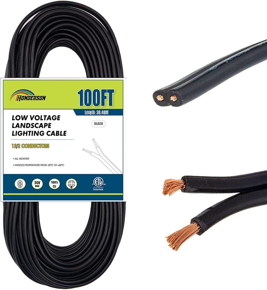 12-Gauge 2-Conductor 100 Feet Low Voltage Landscape Lighting Wire A690