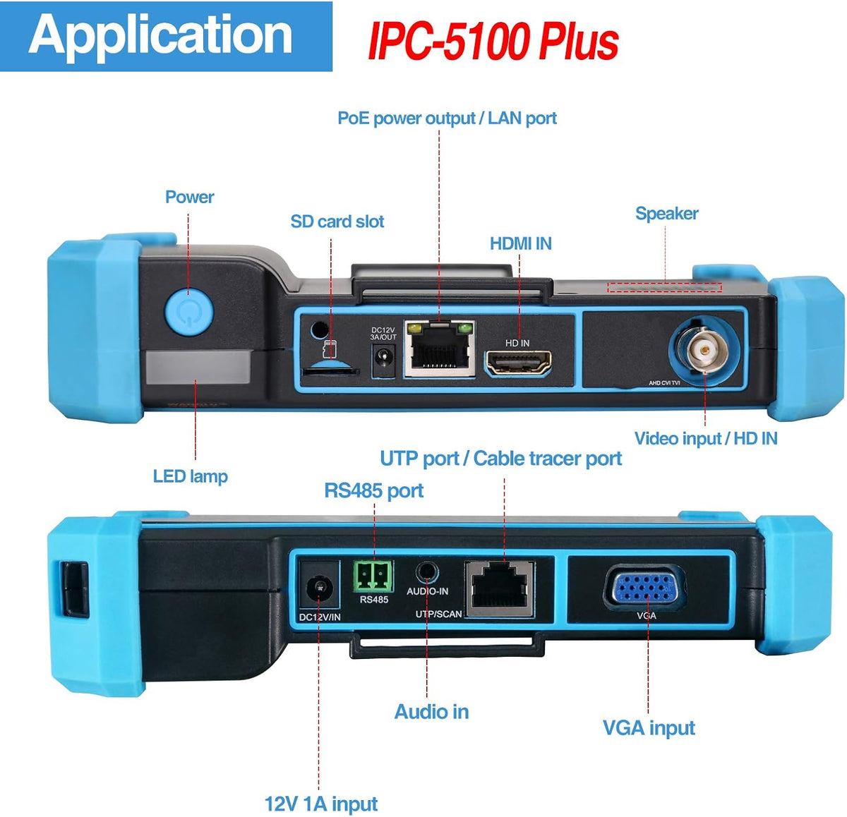 5inch IPS Touch Screen IP Camera Tester M789
