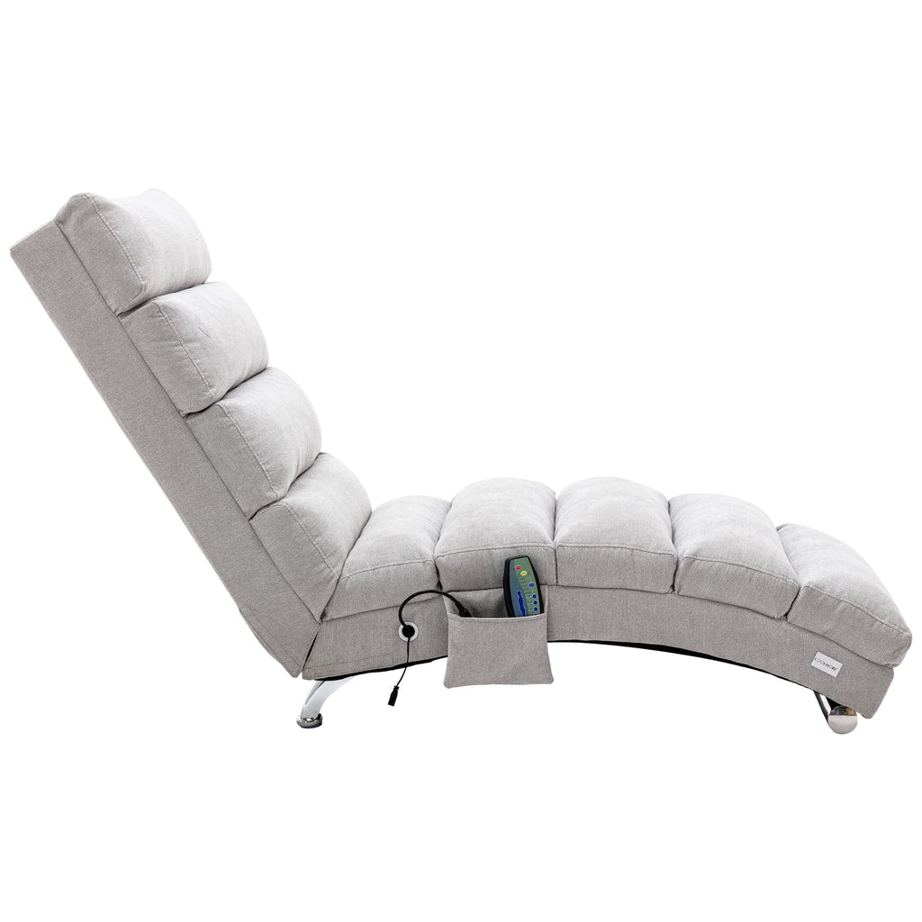 Linen Chaise Lounge Indoor Chair V581252