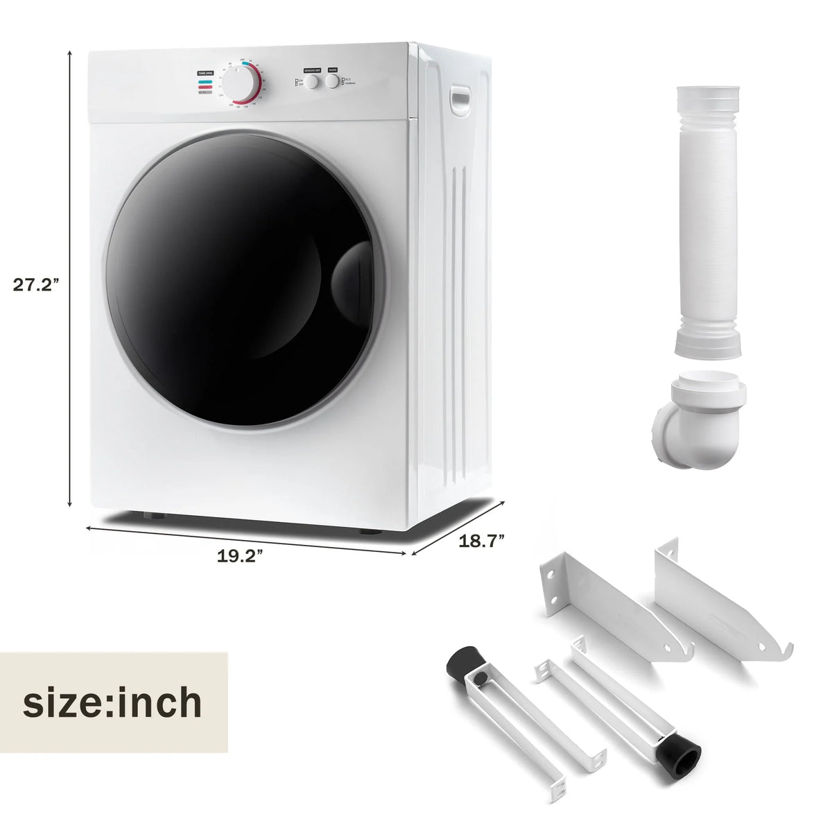 6.6lbs Portable Stainless Steel Laundry Dryer U1608