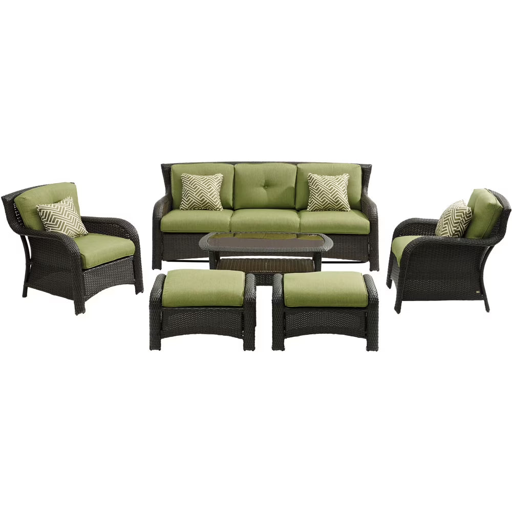 6-Piece Wicker and Steel Outdoor Conversation Set T2386