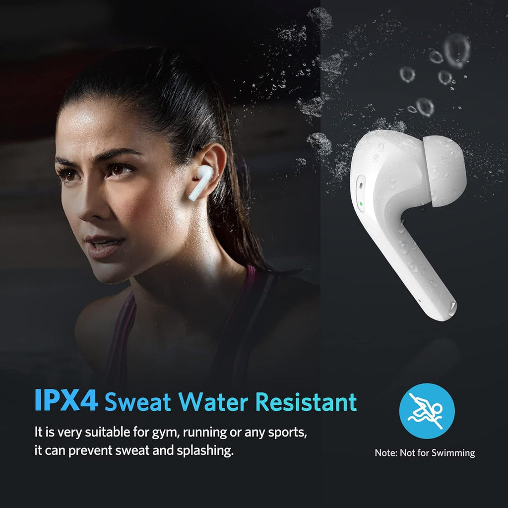 White Pack of 2 Bluetooth Noise Cancelling True Wireless Earbuds W921633