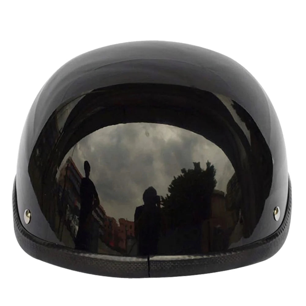 Bright Black Motorcycle Half Helmet H833