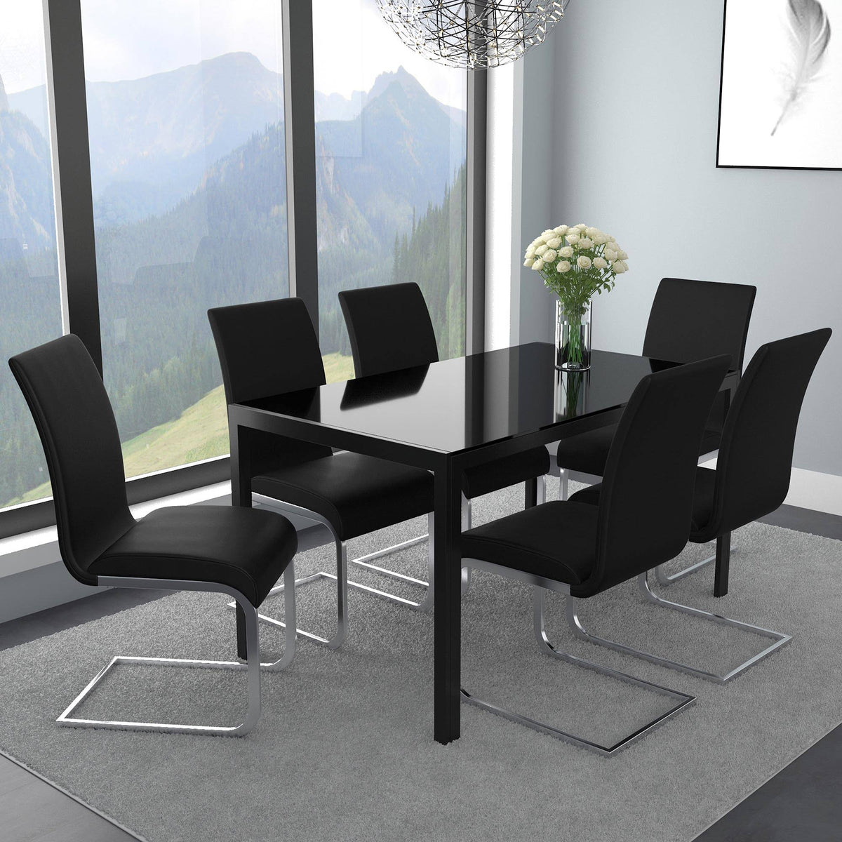 Grey Side Chair, Set of 2 L4109