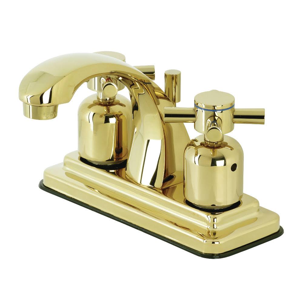 Polished Brass 4 in. Centerset Bathroom Faucet W298