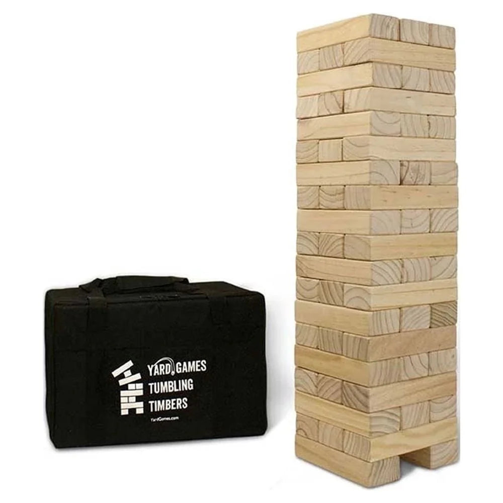 Natural Pine Wood Stacking Game 2 Pack D928503