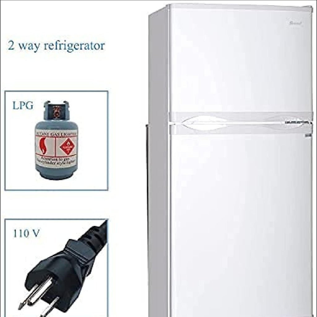 Propane Refrigerator with Freezer 6.1 cu.ft White E34657