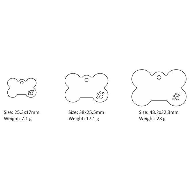 Pet ID Tag Bone I831721