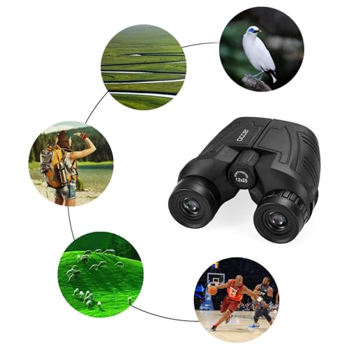 12x25 Compact Waterproof Binoculars with Low Light Vision M32938