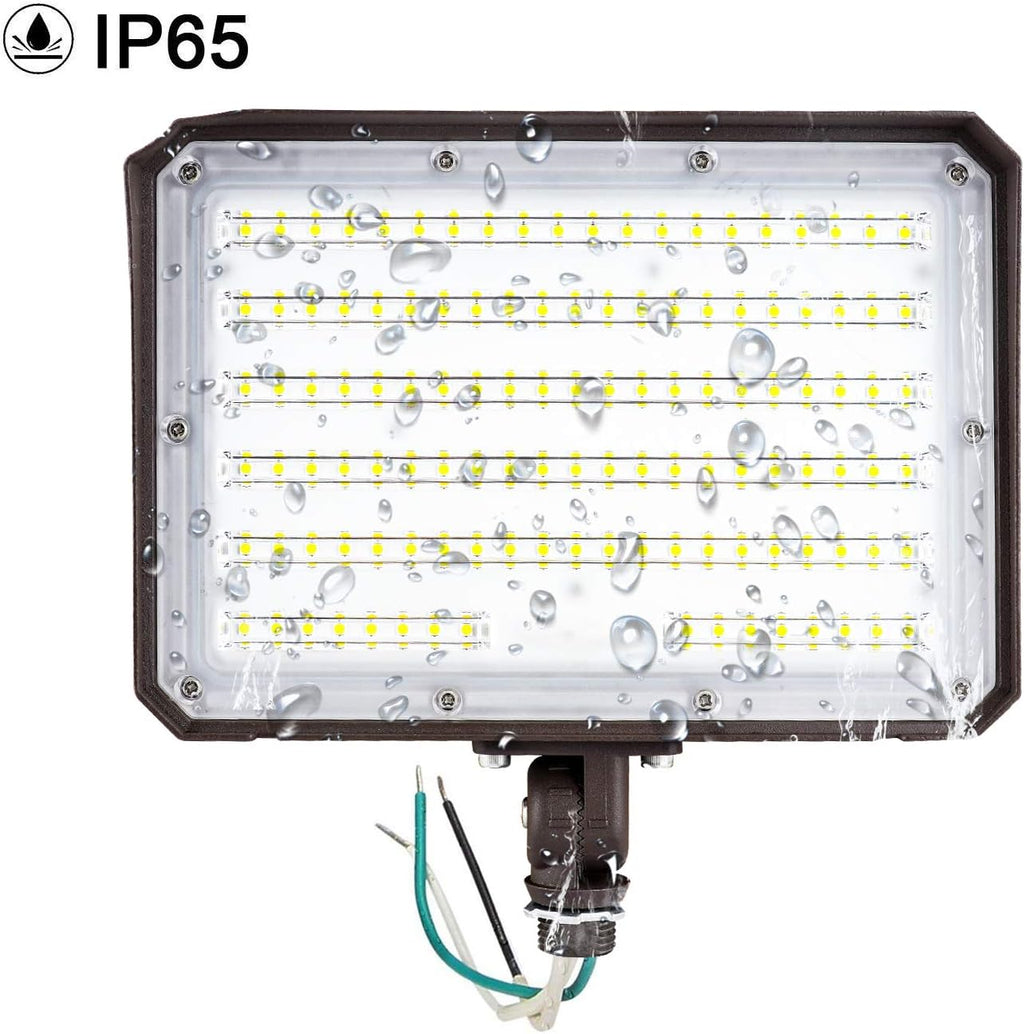 100W LED Flood Light with Knuckle Mount, IP65 Waterproof, 5000K Daylight E505