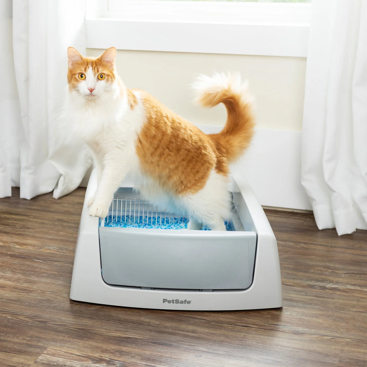 Gray Self-Cleaning Cat Litter Box W8975