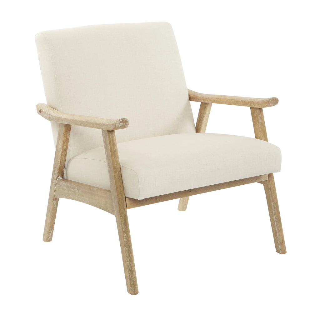 Linen Fabric Chair with Brushed Finished Frame Q93197