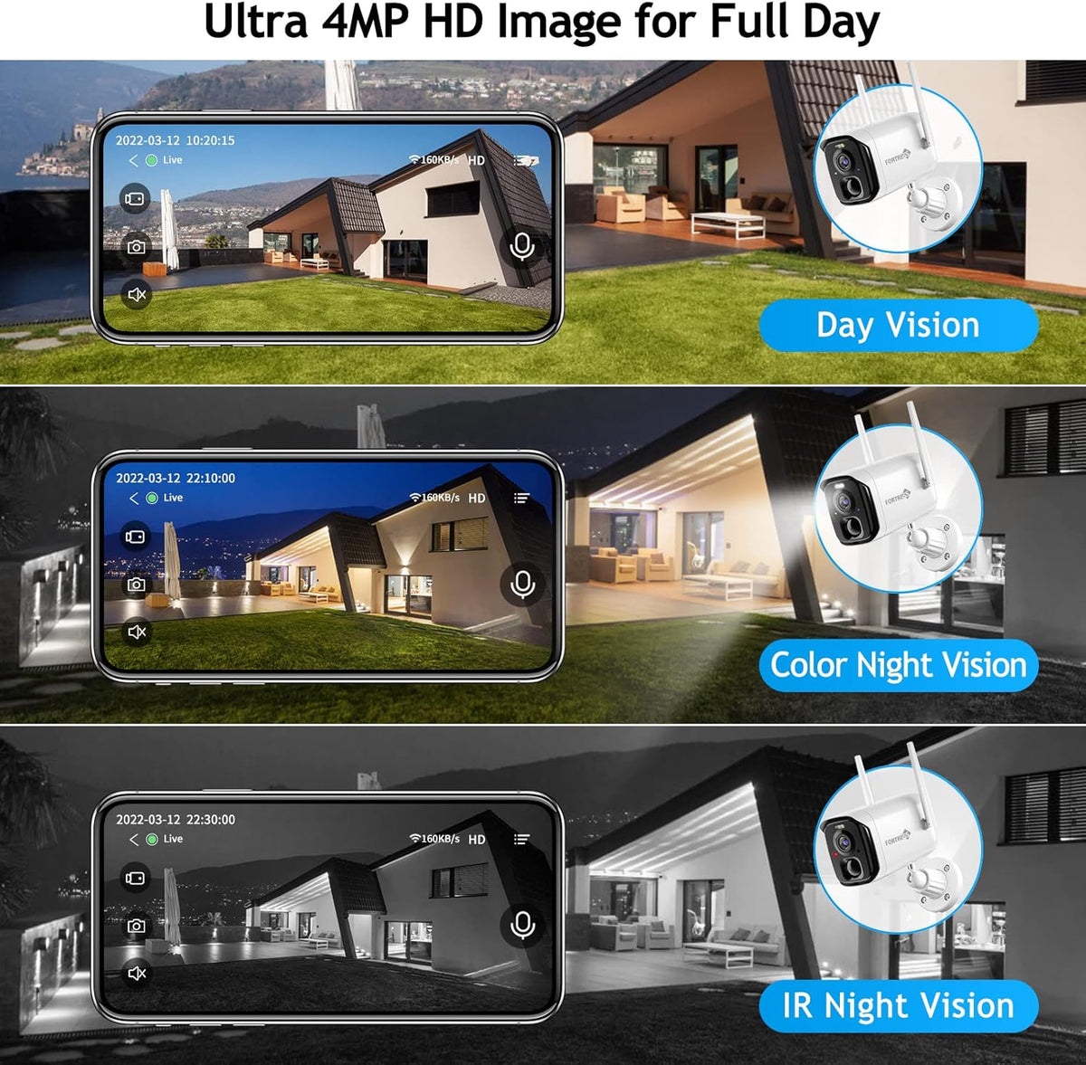 Wireless Outdoor 2K 4MP WiFi Security Camera S245