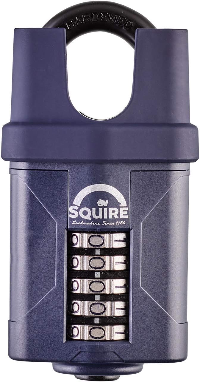 Blue 60 mm Alloy Steel 5 Wheel Combination Padlock, Pack of 2 O9692