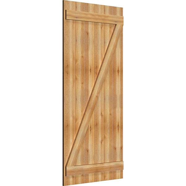 Rough Sawn Western Red Cedar Board-n-Batten Shutters with Z-Bar G727281