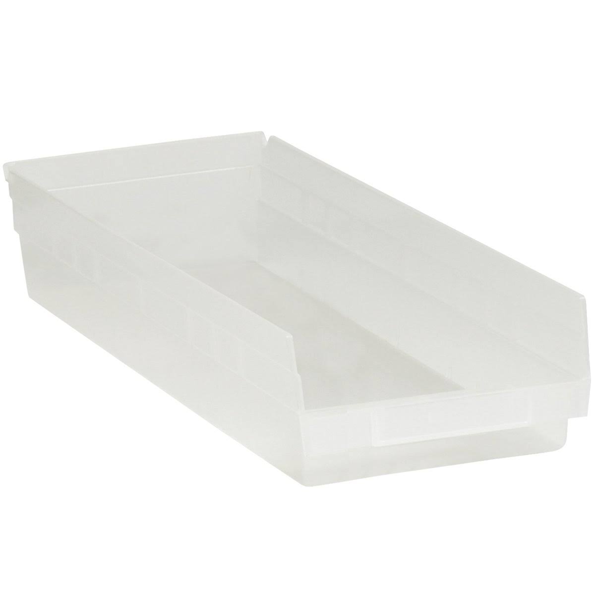 Plastic Shelf Bins Clear 6/Case O7015