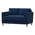 Navy Blue Fabric Loveseat I6290